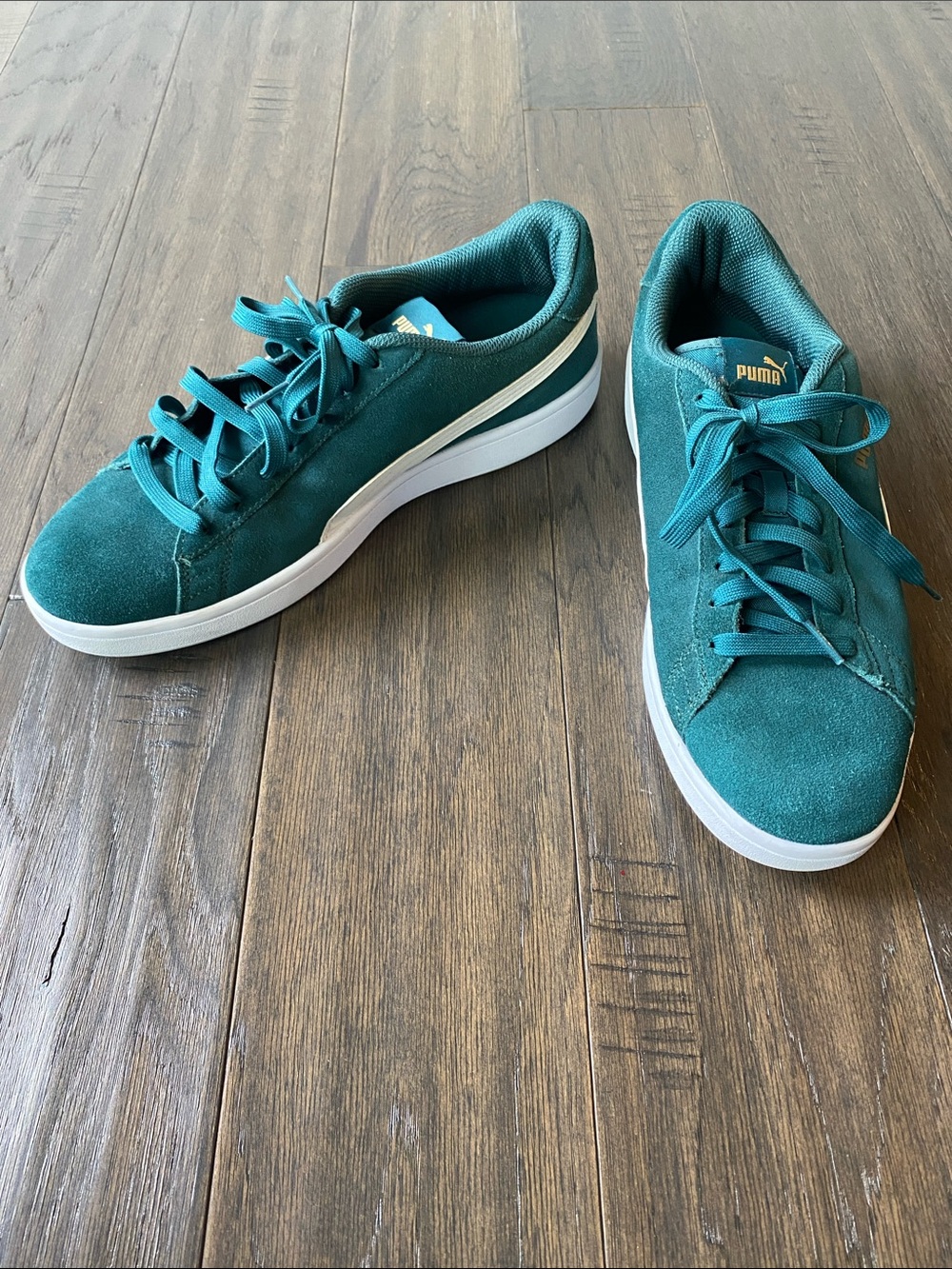 Puma Suede Varsity Green Sneakers Mens Sz 11 Classic - Picture 3 of 7
